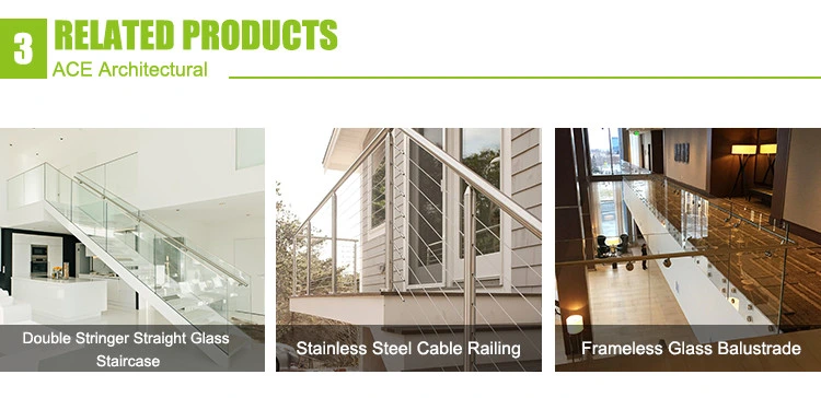 Frameless U Channel Glass Railing with Aluminum Profile