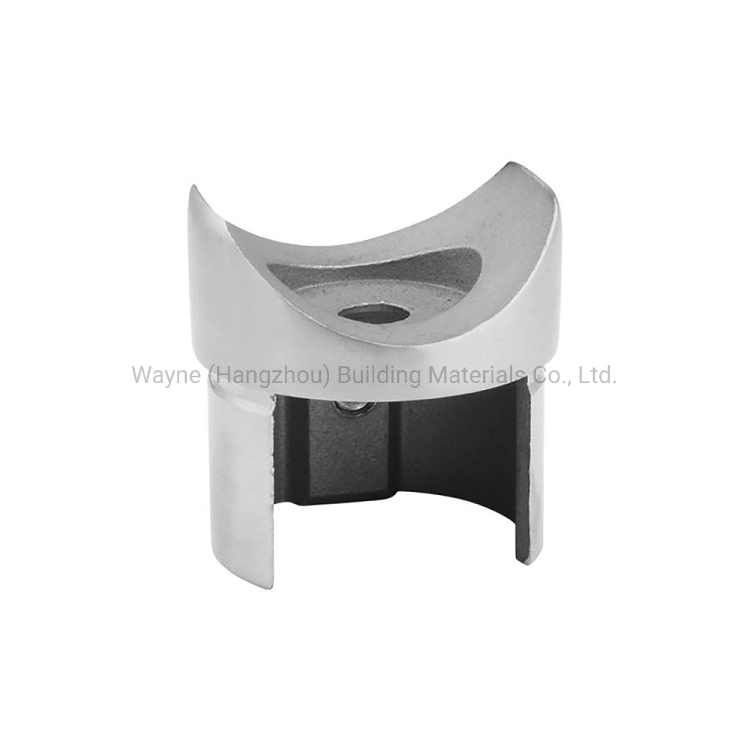 Stainless Steel Handrail Slotted Tube/Tube Channel Fitting Top Support V6001